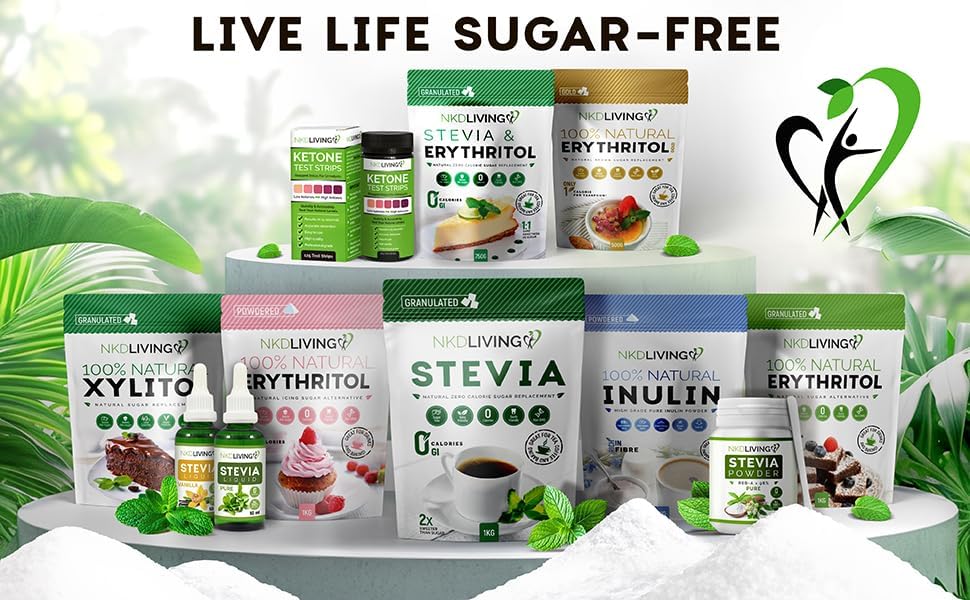 NKD Living Stevia Sweetener Granules | 1kg Natural Sugar Substitute