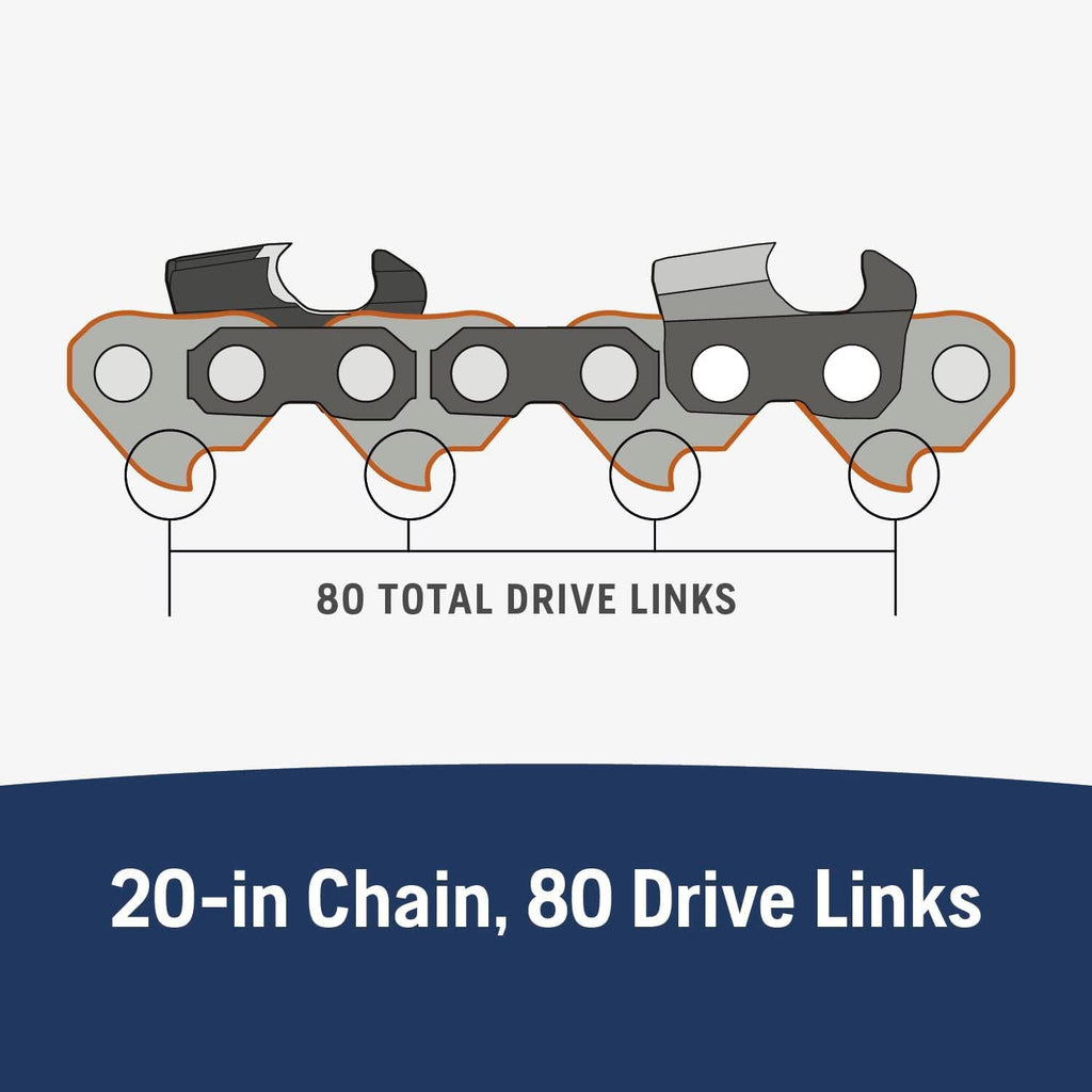 Husqvarna 20" Chainsaw Chain Set of 3 – SP33G X-Cut .325 .050 80DL