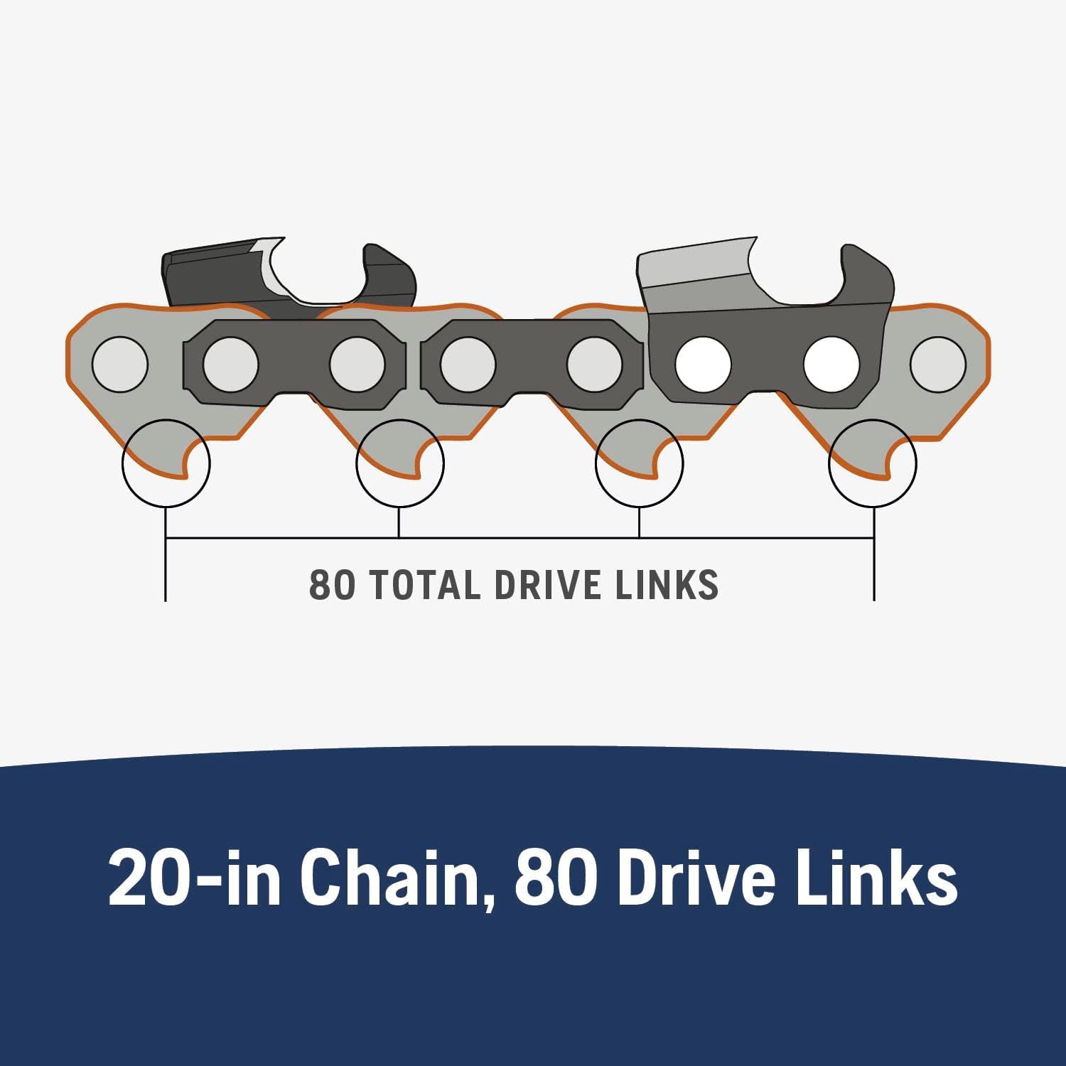 Husqvarna 20" Chainsaw Chain Set of 3 – SP33G X-Cut .325 .050 80DL