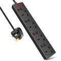 ExtraStar 4 Way Surge Protected Extension Lead with Individual Switches, 3M