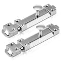 XFORT 2 Pack Polished Chrome Sliding Door Bolt – Steel Surface Mount Lock