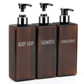 Segbeauty 3-Pack Refillable Shampoo & Conditioner Dispenser Set, 16.9oz
