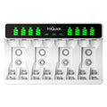 HiQuick 8-Slot AA AAA Battery Charger with LCD Display & USB-C Input