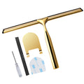 Gold Stainless Steel Shower Squeegee for Glass and Mirrors