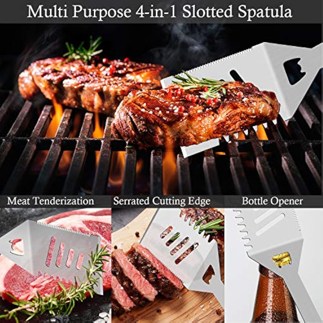 ROMANTICIST 29pcs BBQ Grill Tool Set | Stainless Steel Grilling Accessories
