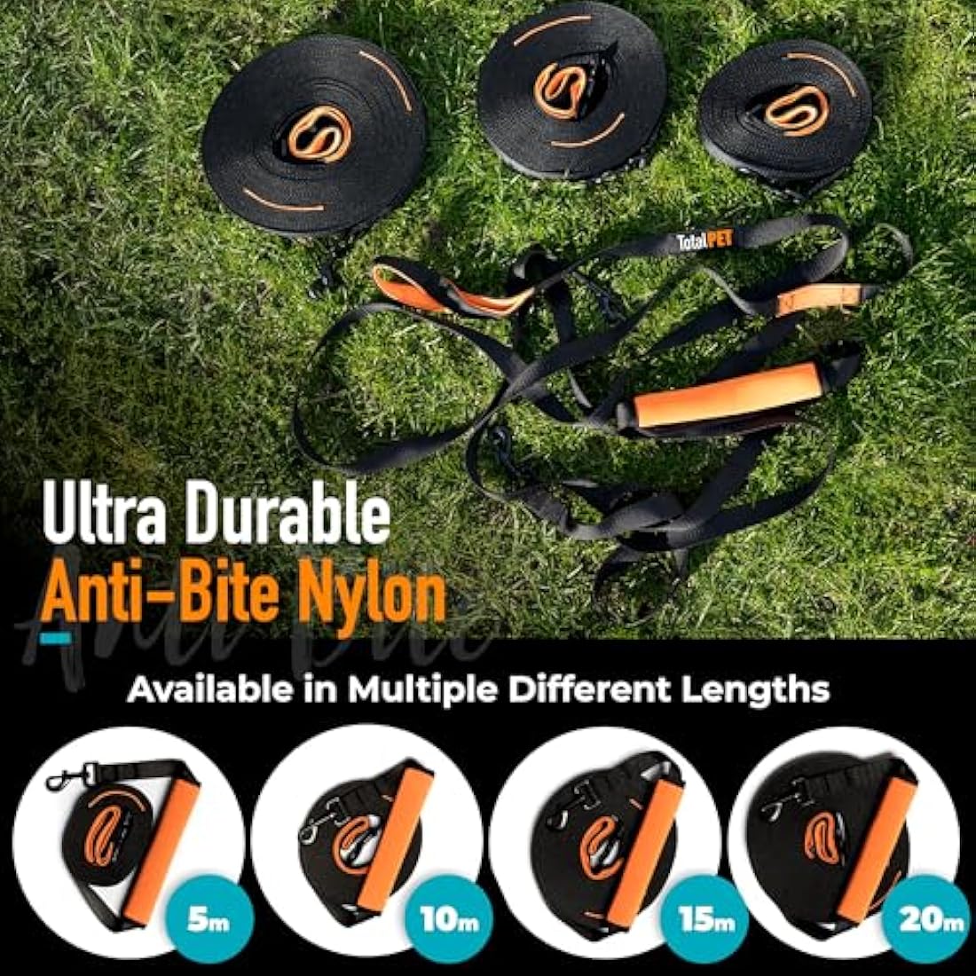 Total Pet 20m Dog Training Lead – Long Line Leash for Puppy Recall