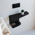 Miluka Metal Floating Nightstands - Set of 2 Modern Black Bedside Tables