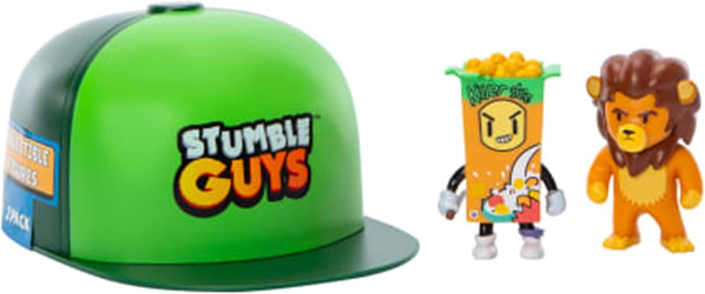 Snaps Stumble Guys Hat and 2 Articulated Collectible Figures Set