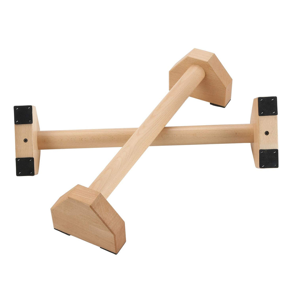 PELLOR Wooden Push-up Bars – Non-Slip I-Shaped Parallettes Stands