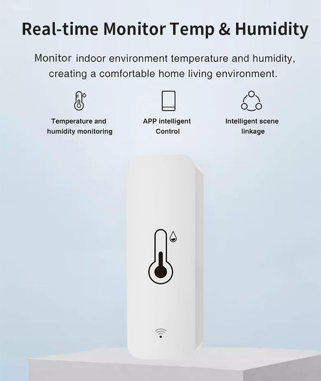 Jolof Store WiFi Smart Thermometer Hygrometer | Tuya App & Alexa (4-Pack)