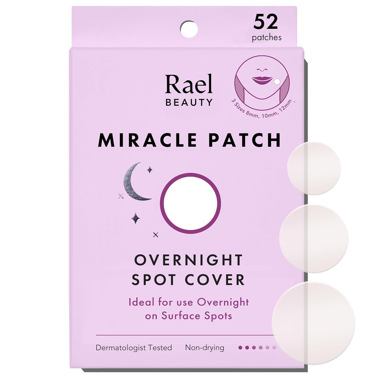 Rael Hydrocolloid Pimple Patches | Overnight Acne Spot Cover - 52 Count