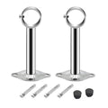 TOP-VIGOR Stainless Steel Wardrobe Pipe Bracket | 25mm Rod Support 2Pcs