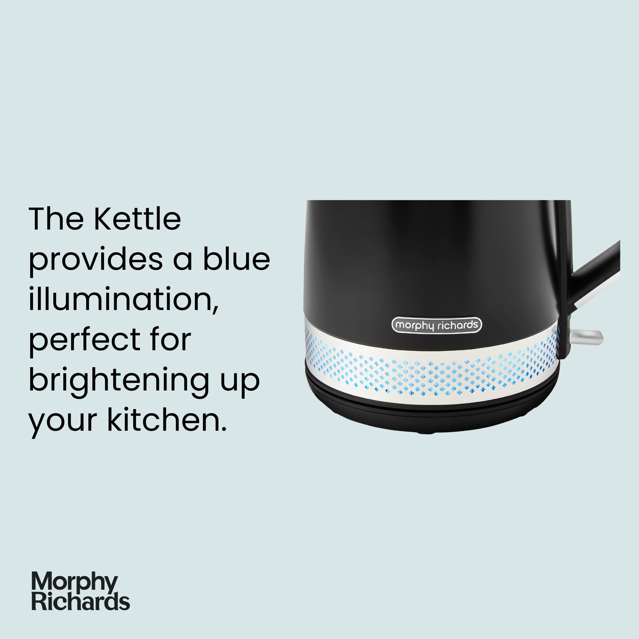 Morphy Richards Illumination Jug Kettle | 1.7L Rapid Boil - Black
