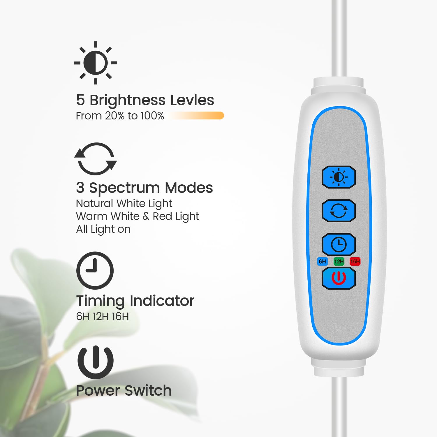 Garpsen Full Spectrum LED Grow Lights with Stand | Dual-Head 67" Adjustable