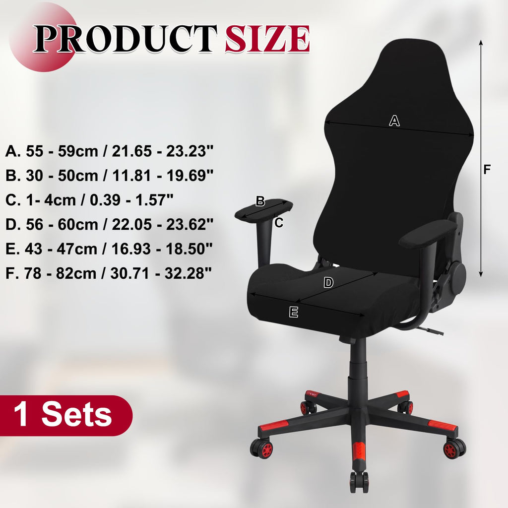 sourcing map Gaming Chair Covers, Stretchable Office Computer Chair Slipcover with Armrest Covers - image 2