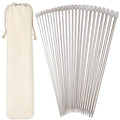 H&S 11 Pairs Stainless Steel Single-Pointed Knitting Needles Set (2-8mm)