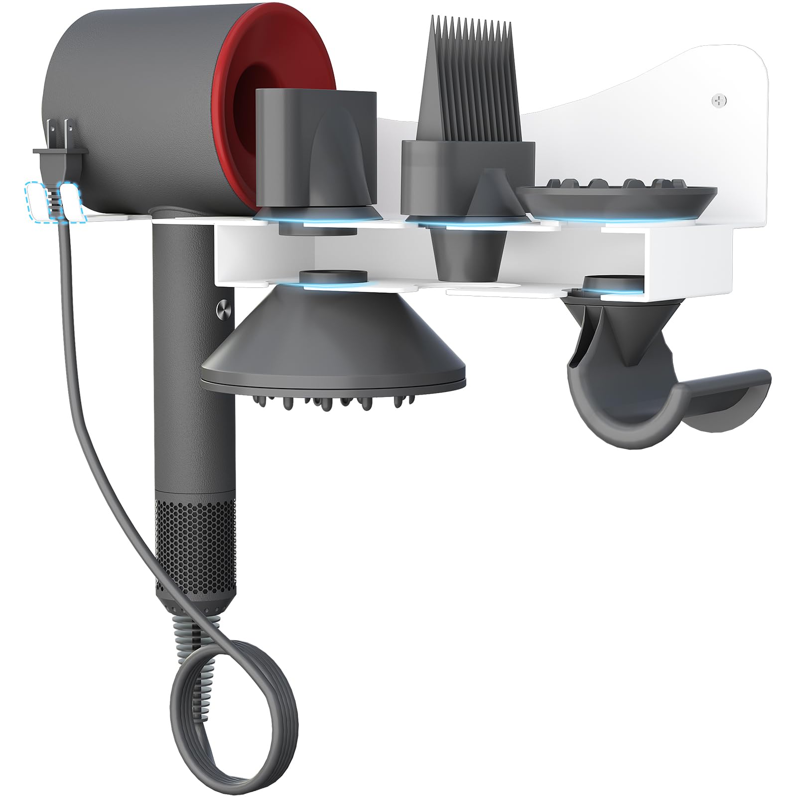 Lifewit Wall Mounted Hair Dryer Holder for Dyson | Metal Storage Rack