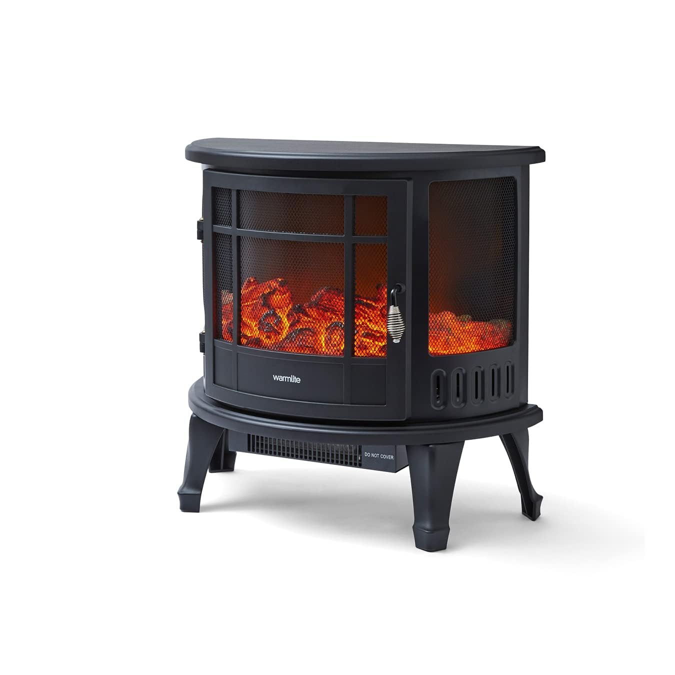Warmlite WL46017 Electric Log Effect Fire | 1800W Heater - Black