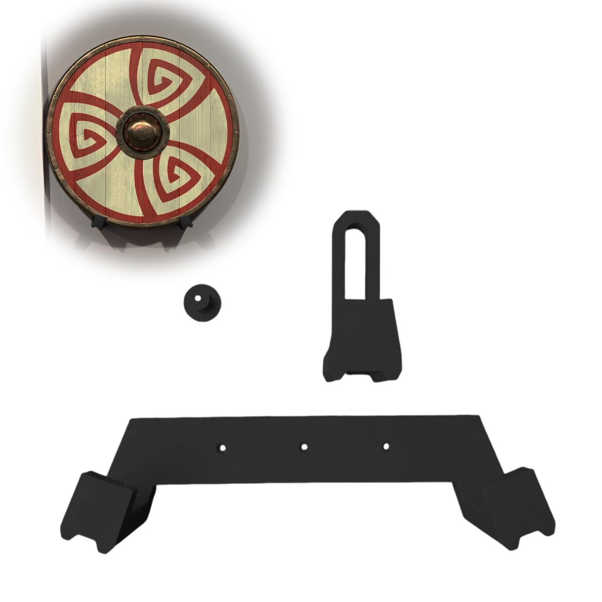 Shield Wall Mount Display Shelf, Adjustable Wall Mounted Shield Display Bracket, Shield Wall Mount Display Shelf For Collectibles - image 1