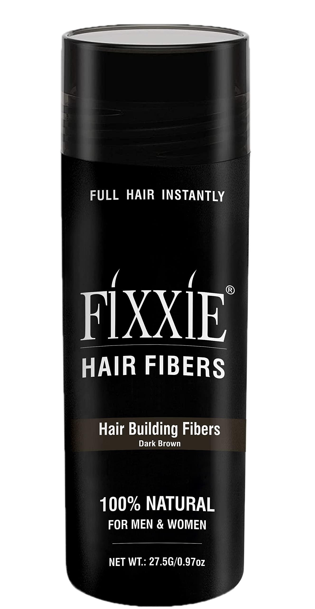 FIXXIE Hair Fibres Dark Brown 27.5g - Keratin Concealer for Thinning Hair