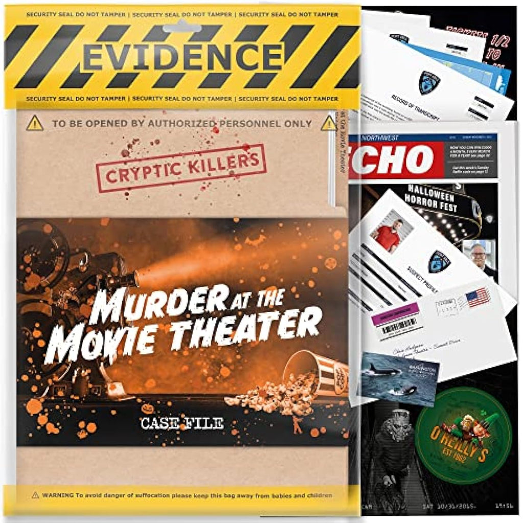Cryptic Killers Murder Mystery Game – Movie Theater Cold Case File