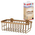 tesa MOON Shower Caddy – Extra Deep Brushed Bronze Adhesive Shelf