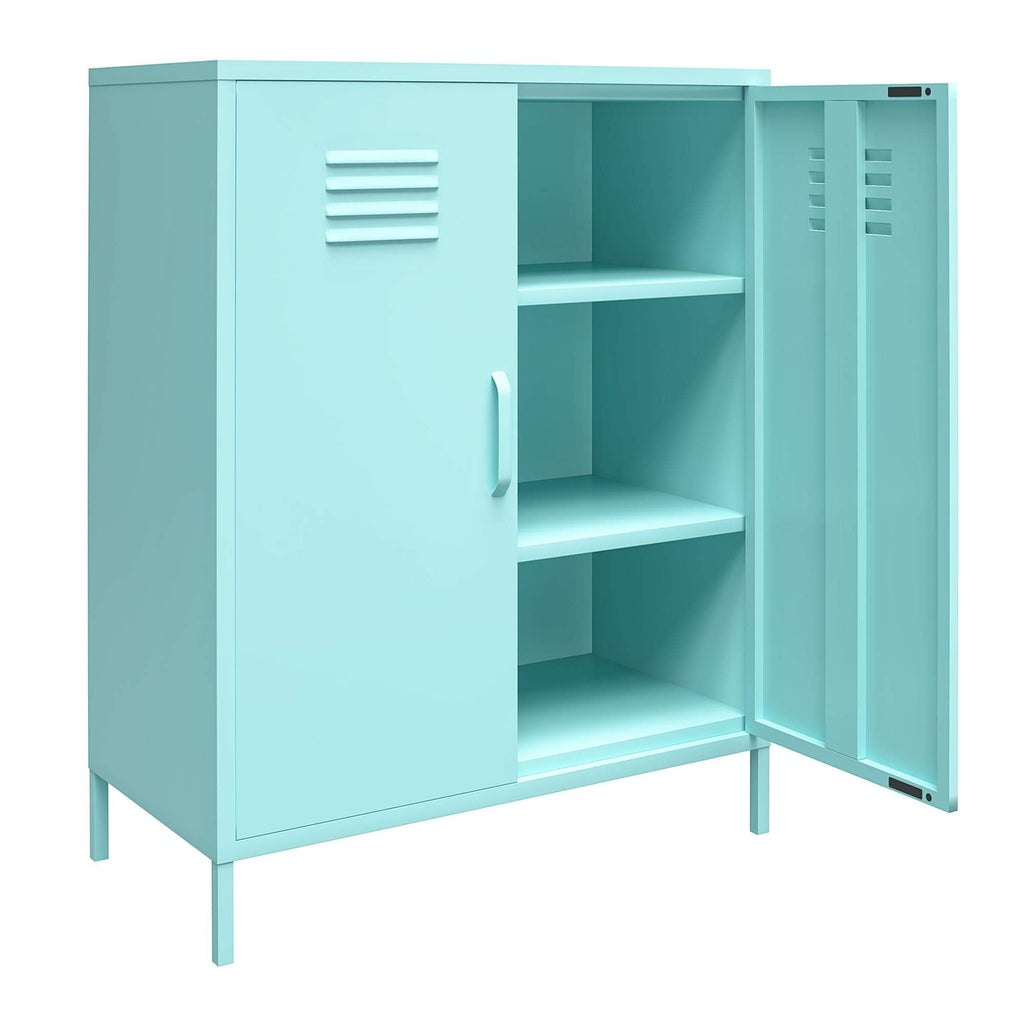 DHP Furniture Cache 2 Door Metal Locker Storage Cabinet Mint - image 4