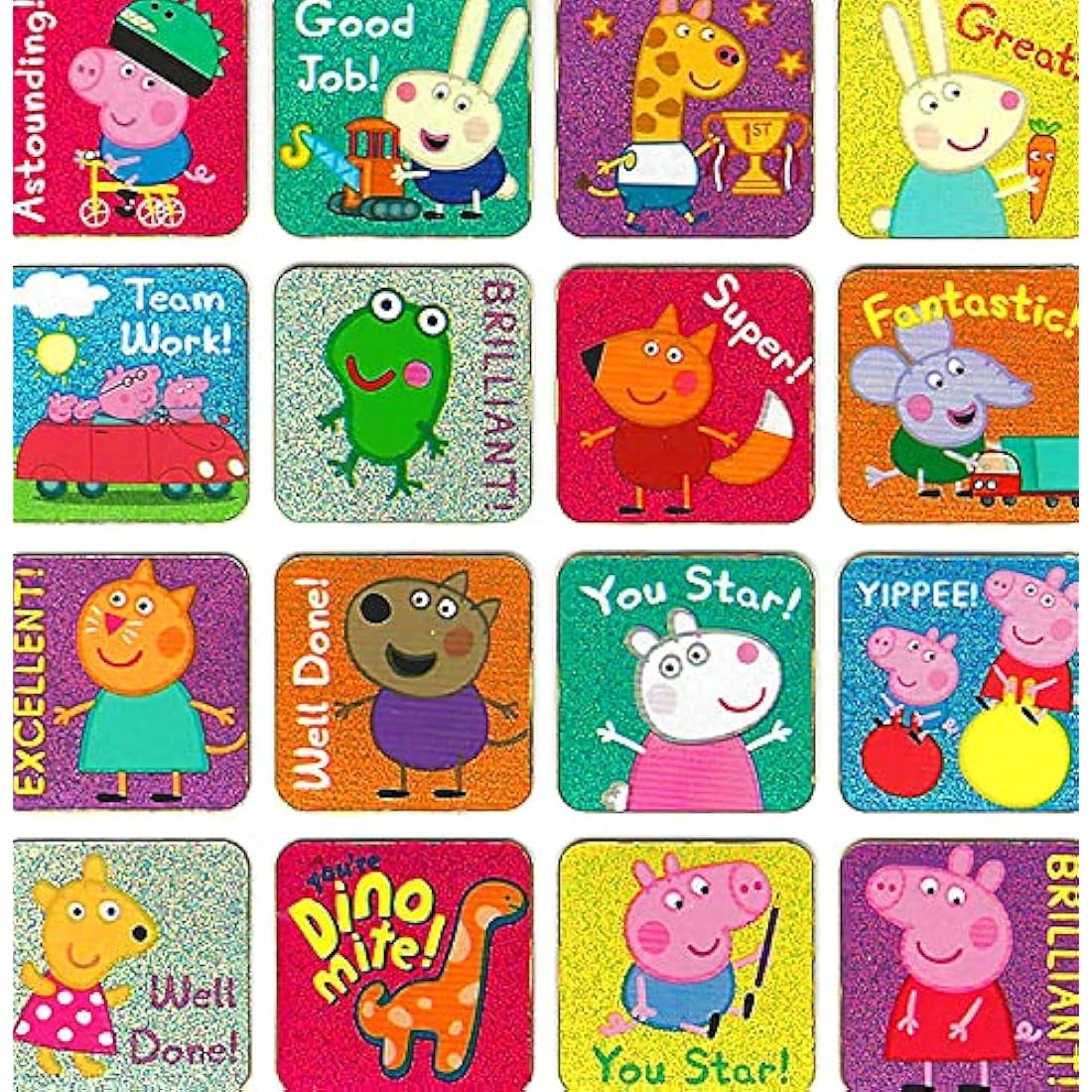 Peppa Pig Reward Chart with 56 Sparkly Stickers – Kids Behavior Chart