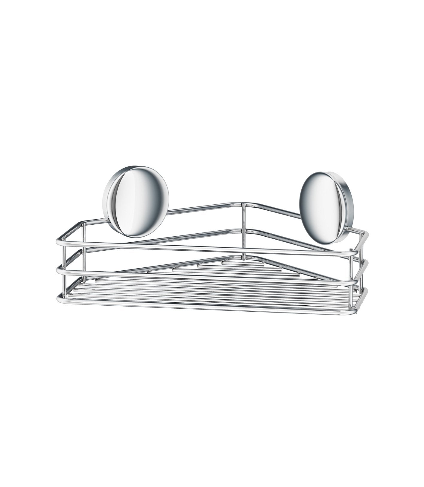 Smedbo Corner Shower Basket – Self-Adhesive Stainless Steel, Silver