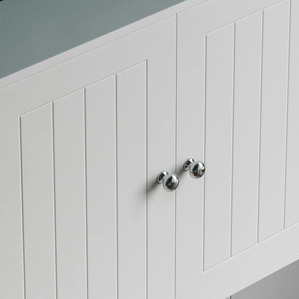 Bath Vida Priano Wall Mounted Bathroom Cabinet - Double Door White MDF