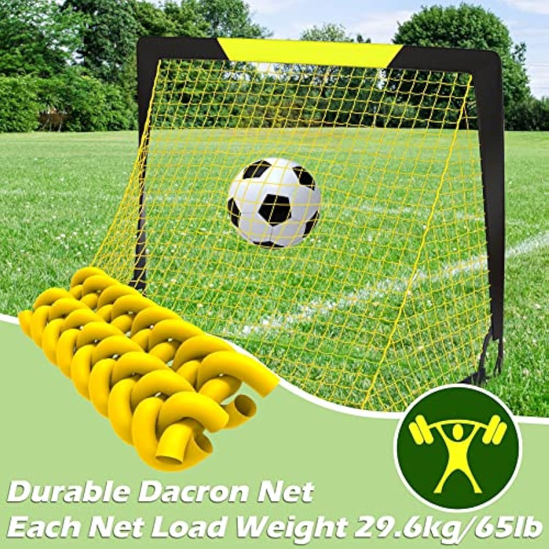 Happy Jump Portable Pop Up Football Goal – Durable Foldable Soccer Net