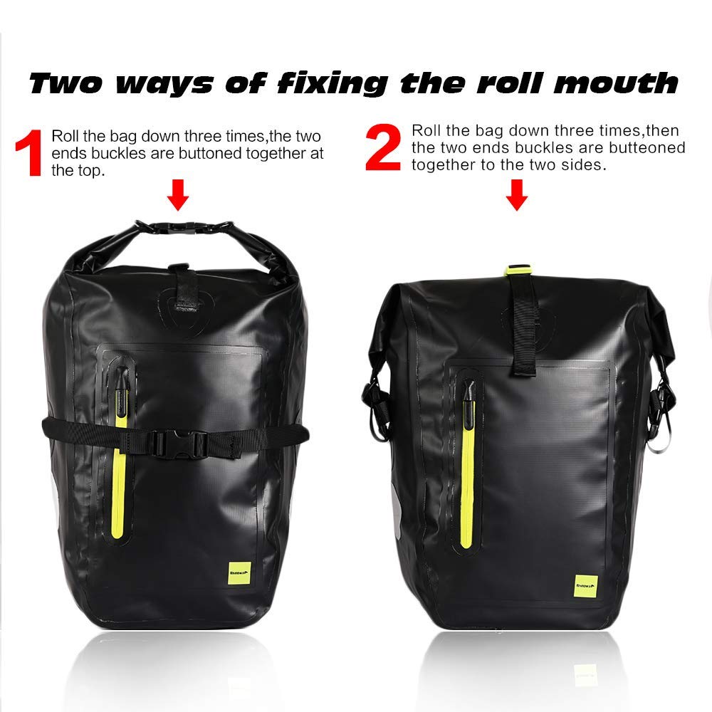 Rhinowalk 25L Waterproof Bike Pannier Bag | Rear Rack Shoulder Bag