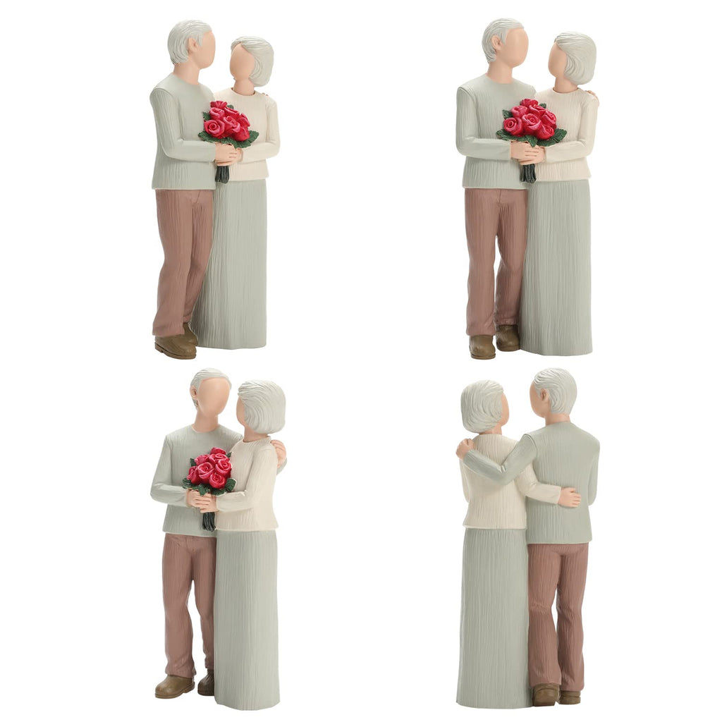 Carracci Loving Elderly Couple Figurine – Hand-Painted Resin Anniversary Gift