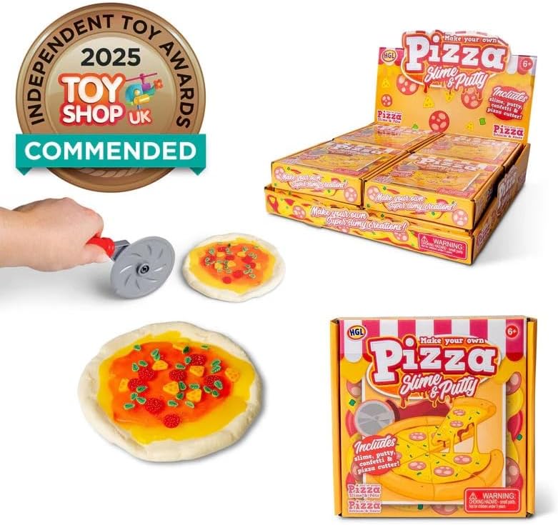 Snaps Pizza Slime and Putty Craft Kit with Pretend Pizza Cutter