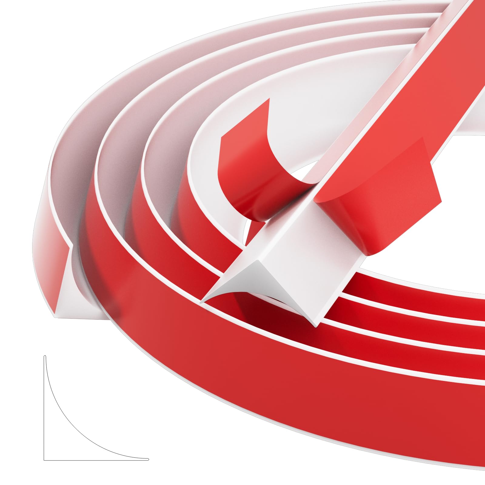 5M Self-Adhesive Silicone Quadrant Trim & Flexible Coving