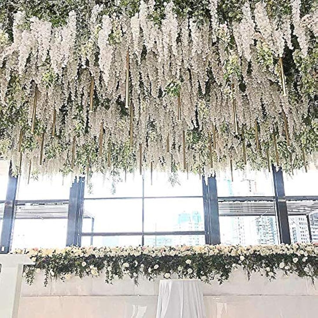 Veryhome 12-Piece Artificial Wisteria Hanging Garland | 3.6ft Silk Vines