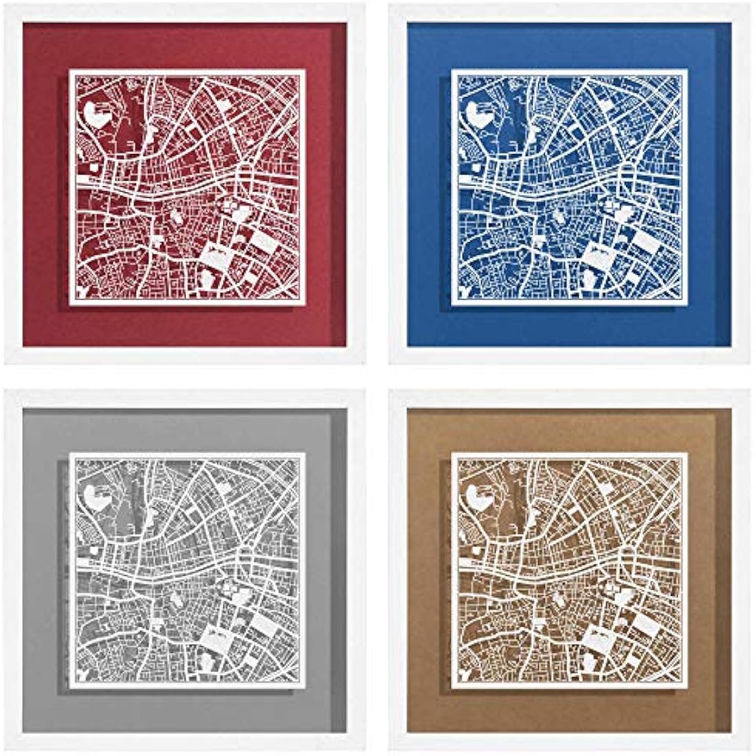 Jolof Store Dublin Marco de Papel para Mapas – Arte de Papel 9x9