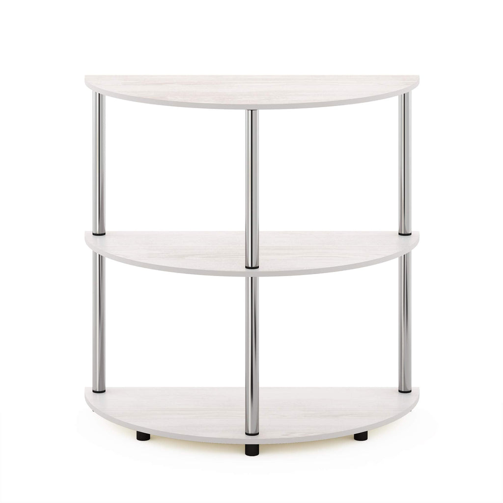 Furinno Frans Turn-N-Tube Half Round Console Table, White Oak