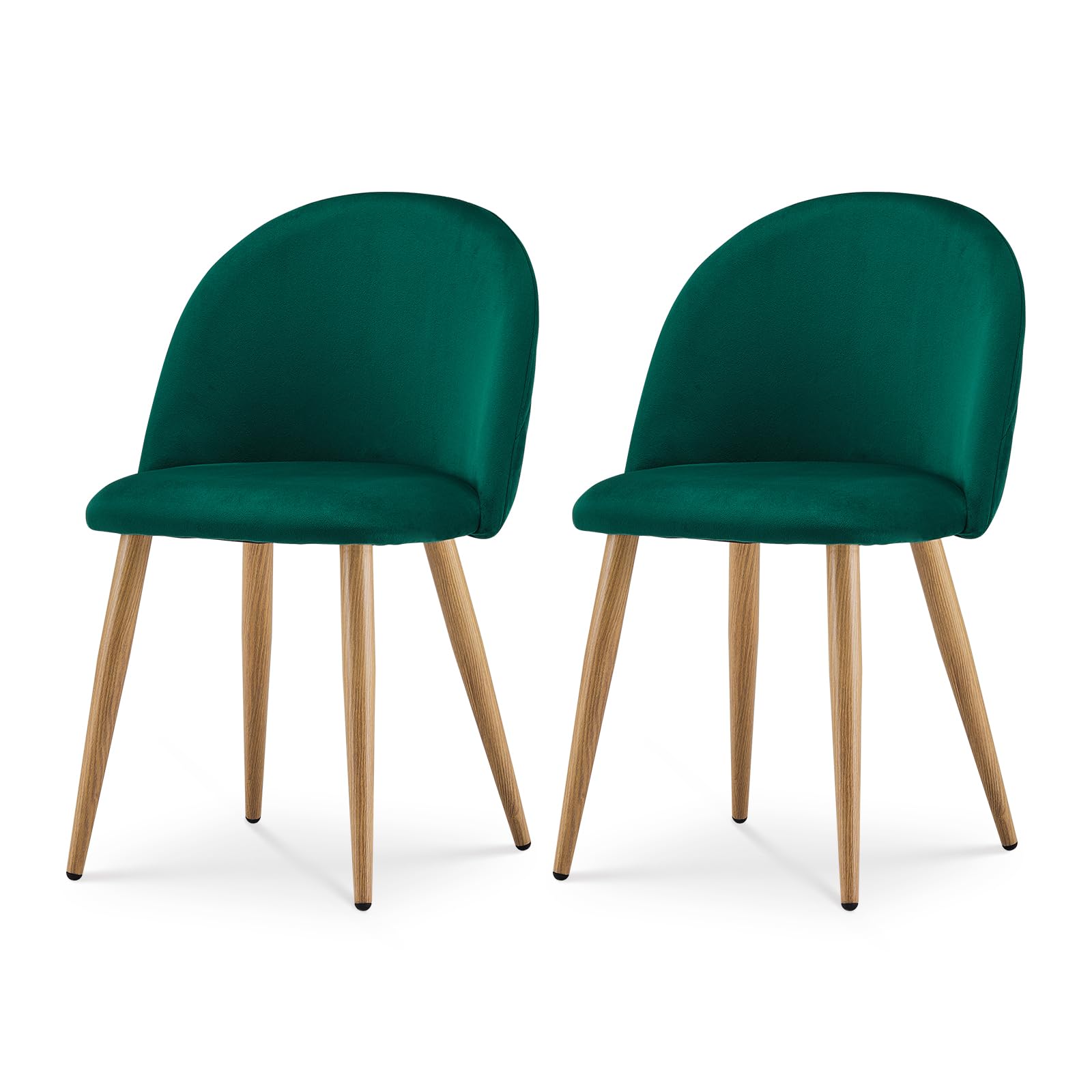 TUKAILAi Green Velvet Dining Chairs Set of 2 – Diamond Back Shell Chairs