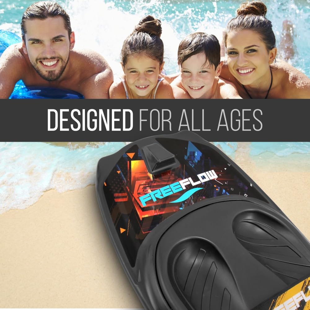 SereneLife Water Sport Kneeboard with Hook - Black/Red - 50 Inch