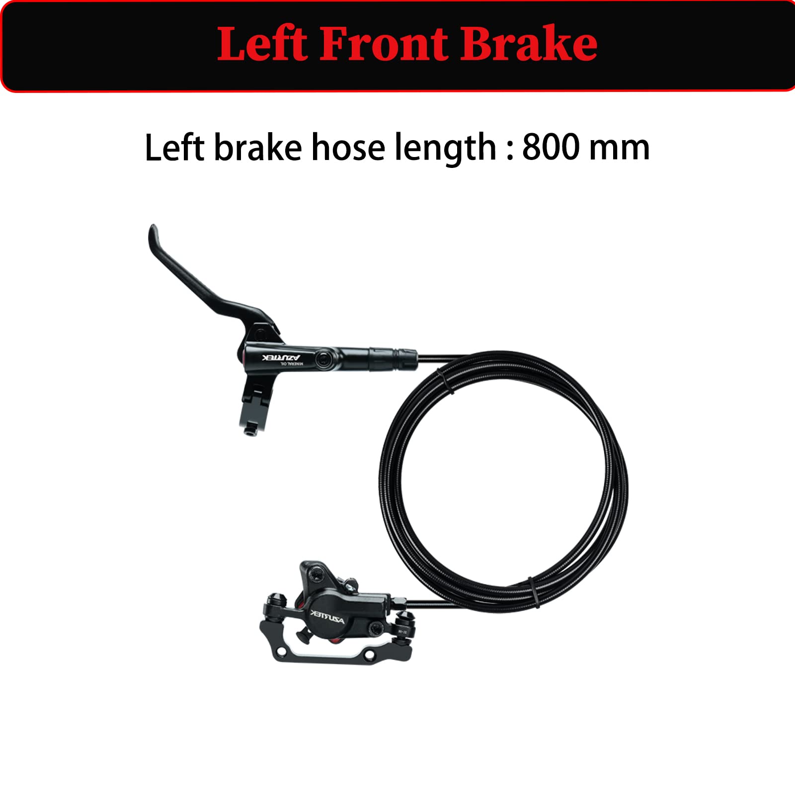 RUJOI Hydraulic Bike Disc Brake Kit - Aluminum Alloy Set with 160mm Rotors