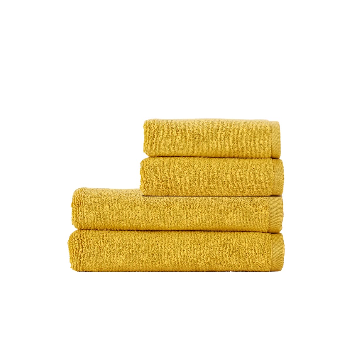 Christy Cirrus 4-Piece Quick Dry Cotton Bath Towel Set | Sunflower