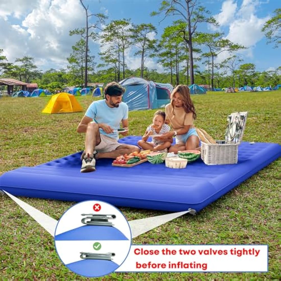 MAMBAKOTR Camping Sleeping Pad – Extra Thick Inflatable Air Mattress
