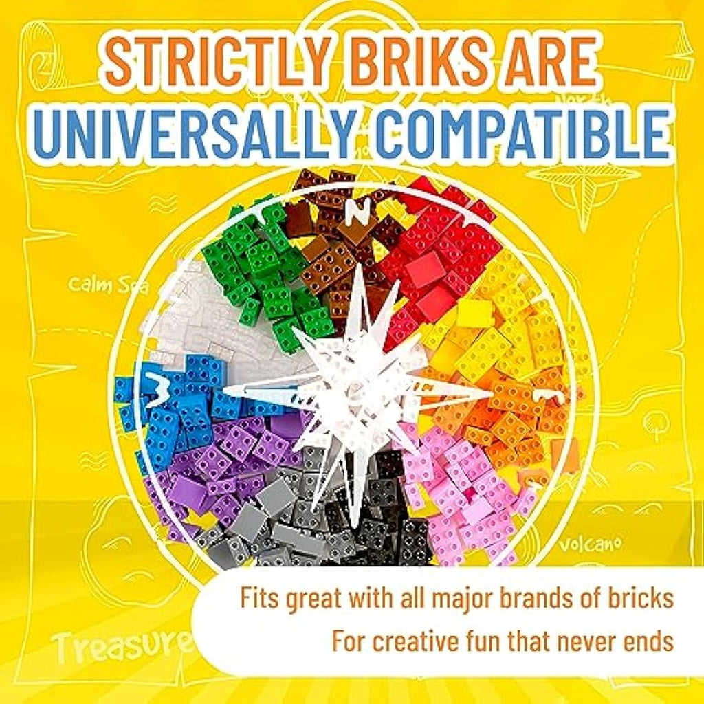 Strictly Briks Big Building Blocks for Toddlers | 204 Piece Rainbow Set