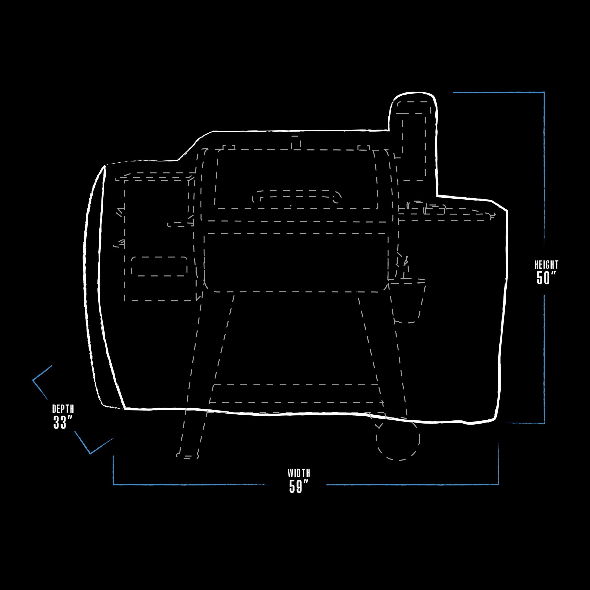 Pit Boss 820 Deluxe & Pro Series Pellet Grill Cover – Heavy Duty Black