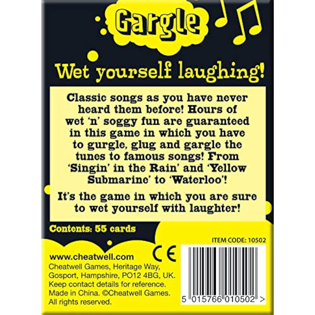 Gargle Drinking Card Game by Cheatwell Games | 165 Songs Party Game