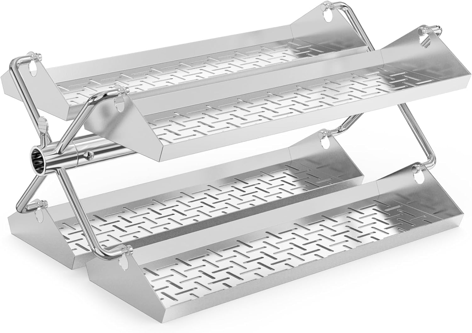 Onlyfire Stainless Steel Rotisserie Trays Kit for 18-Inch BBQ Grills