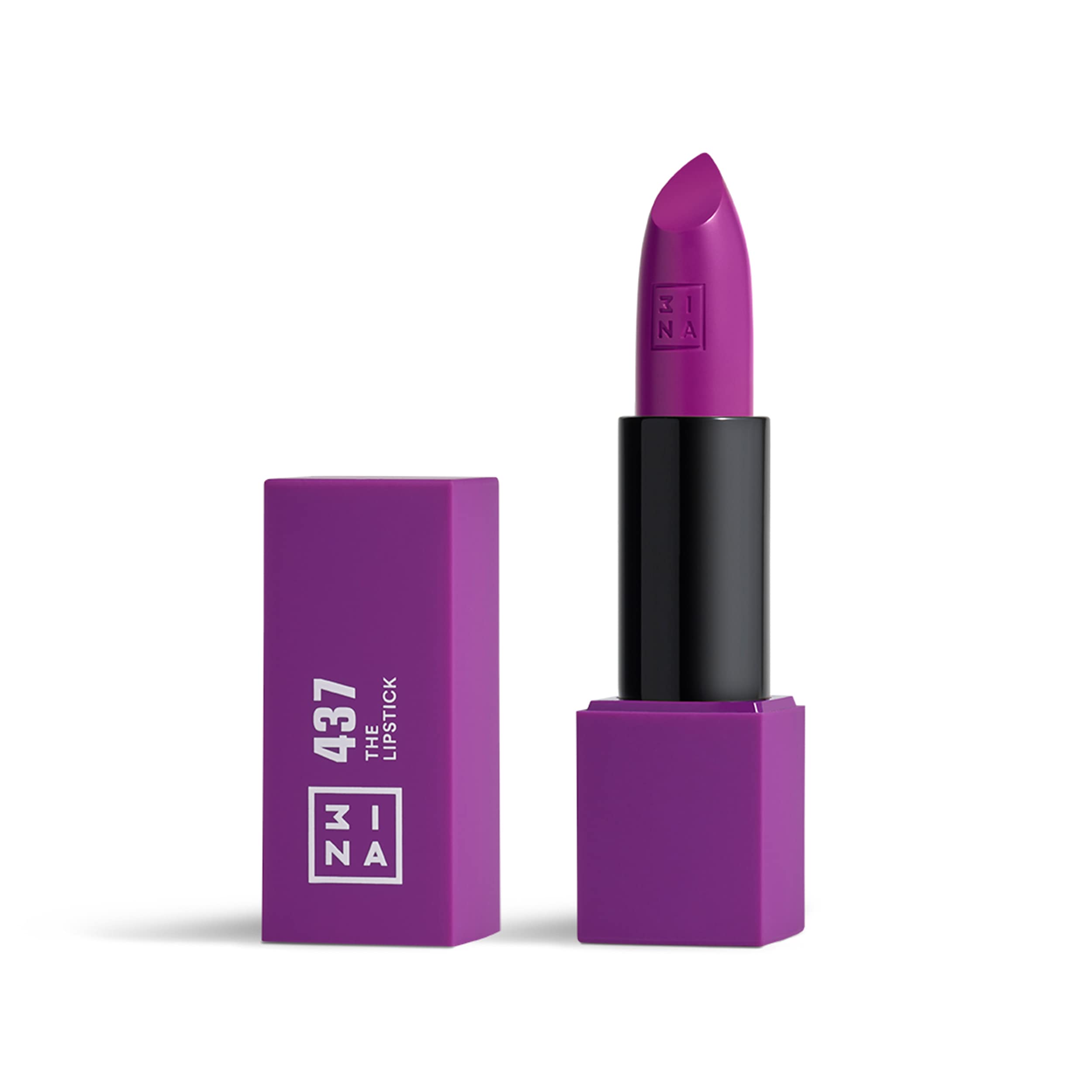 3INA MAKEUP The Lipstick 437 – Vegan Semi-Matte Creamy Purple Lipstick