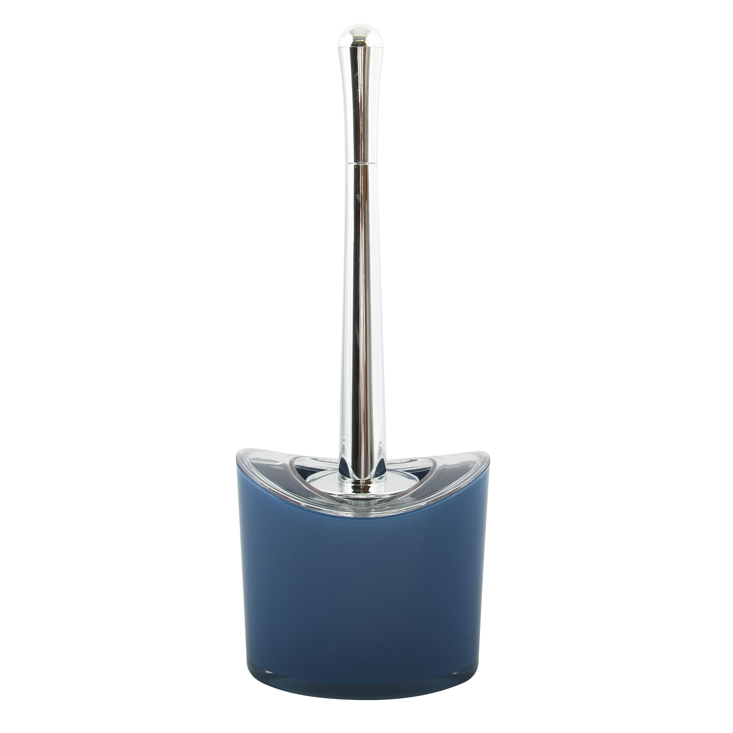 MSV Manihi Toilet Brush and Holder Set – Modern Dark Blue Design