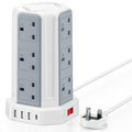 Aodeng 12-Way Extension Tower – 4 USB Surge Protector Power Strip